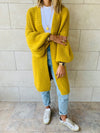 Mustard Fluffing Around Cardi