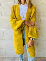 Mustard Fluffing Around Cardi