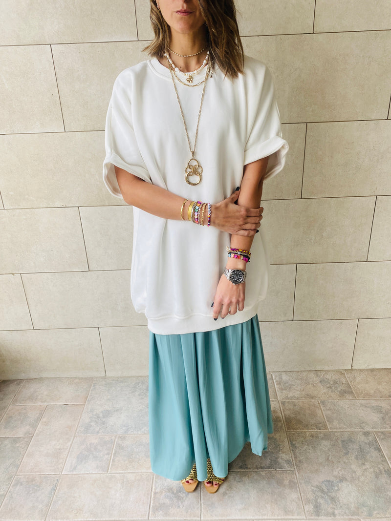 White/Mint Plisse Set