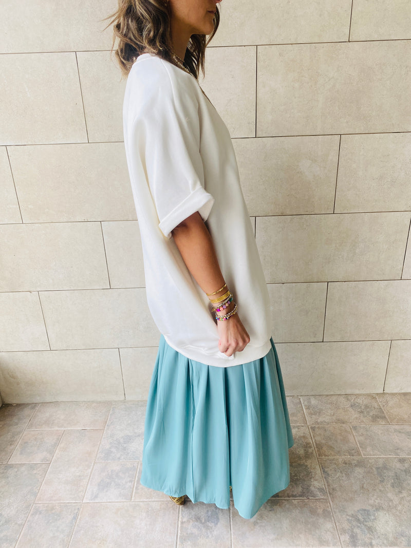 White/Mint Plisse Set