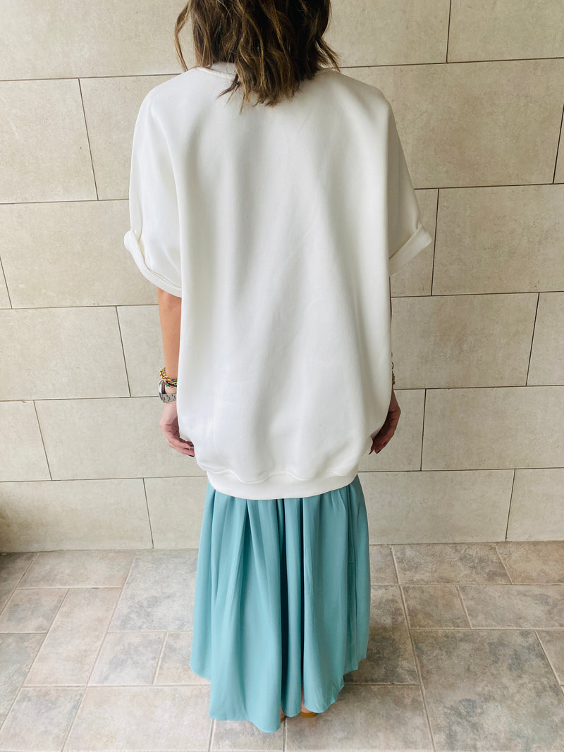 White/Mint Plisse Set
