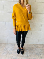 Mustard Sophisticated Vee Knit