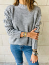 Grey Nordic Sleeve Pullover