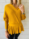 Mustard Sophisticated Vee Knit