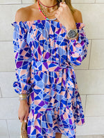 Purple Mosaic Alejandra Dress