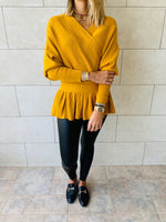 Mustard Sophisticated Vee Knit