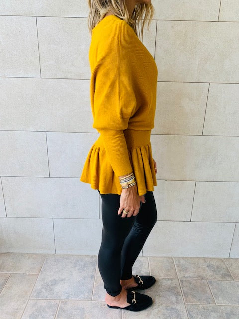 Mustard Sophisticated Vee Knit