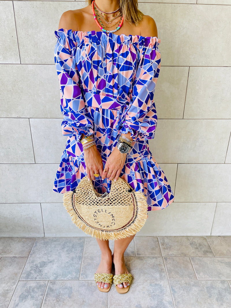 Purple Mosaic Alejandra Dress