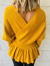 Mustard Sophisticated Vee Knit