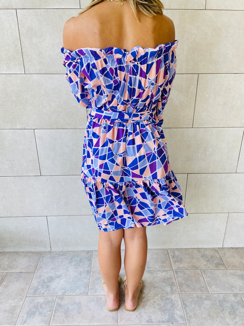 Purple Mosaic Alejandra Dress