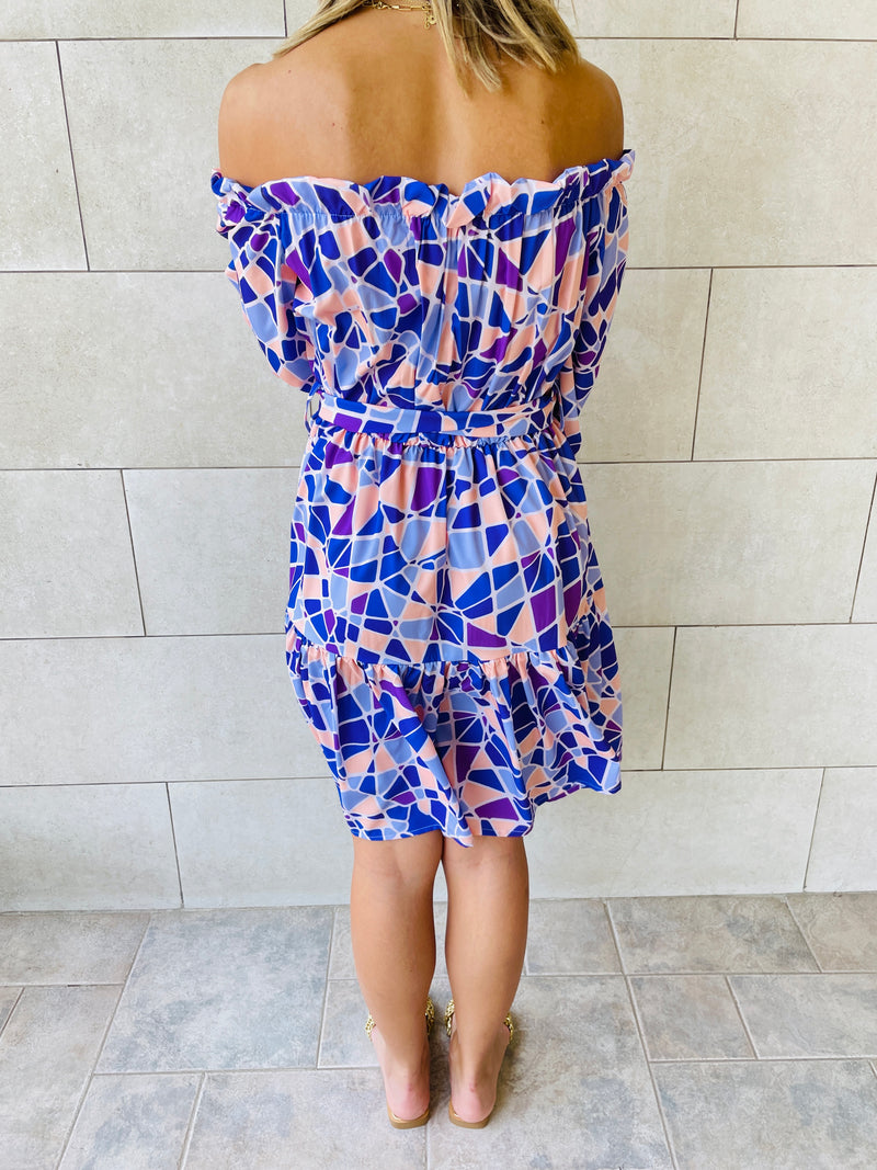 Purple Mosaic Alejandra Dress