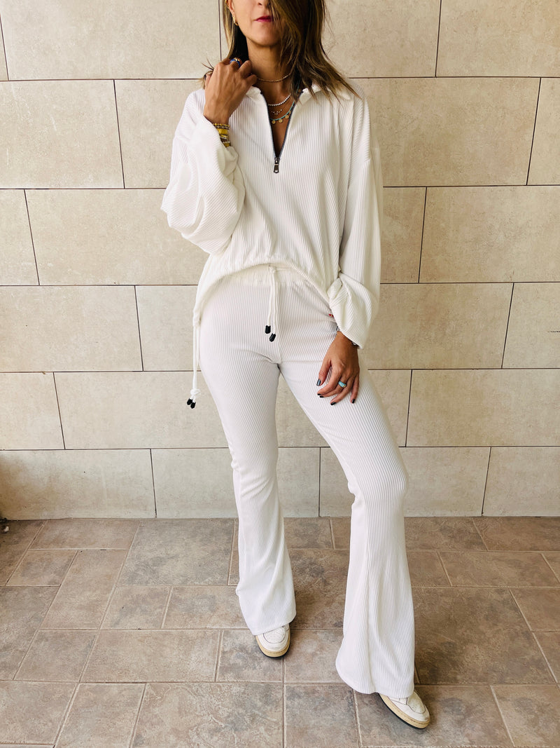 White Around Town Sweater Set