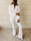 White Around Town Sweater Set