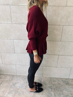 Burgundy Sophisticated Vee Knit