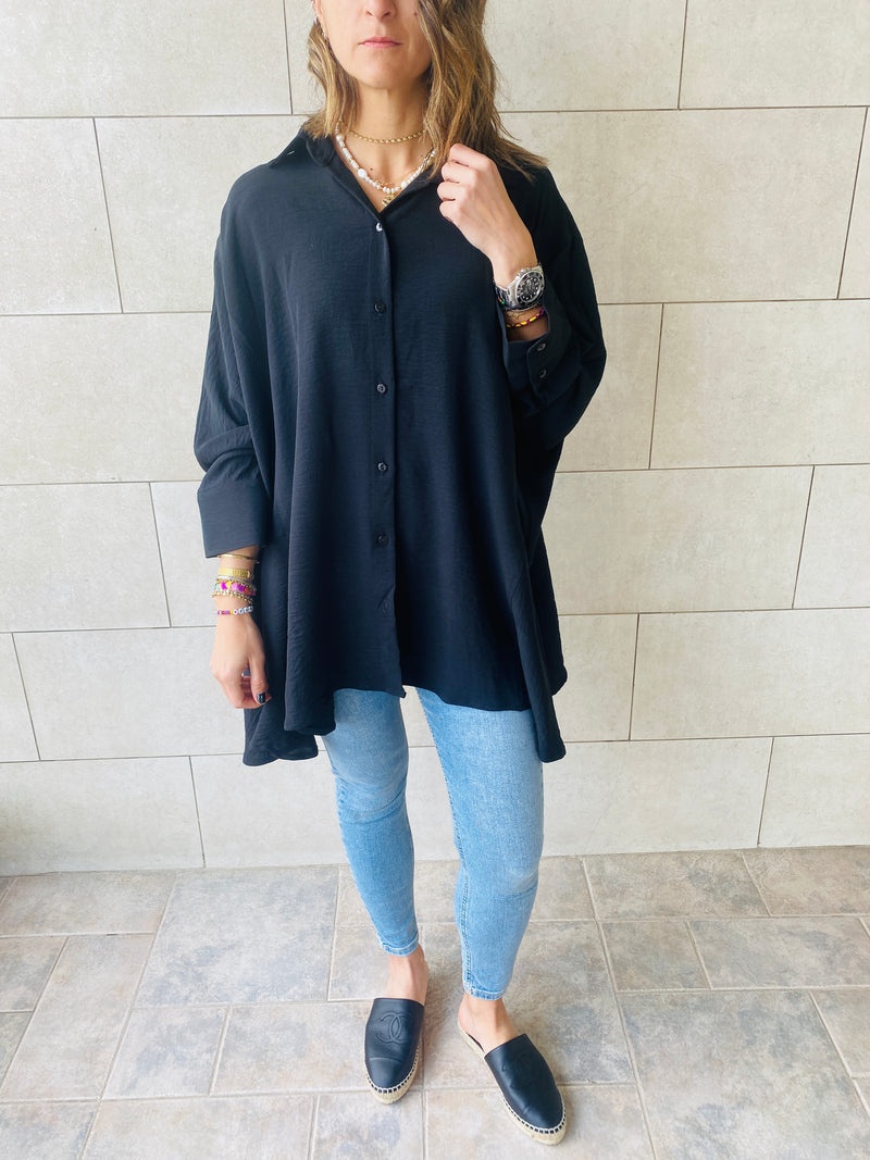 Black Fall Layering Shirt