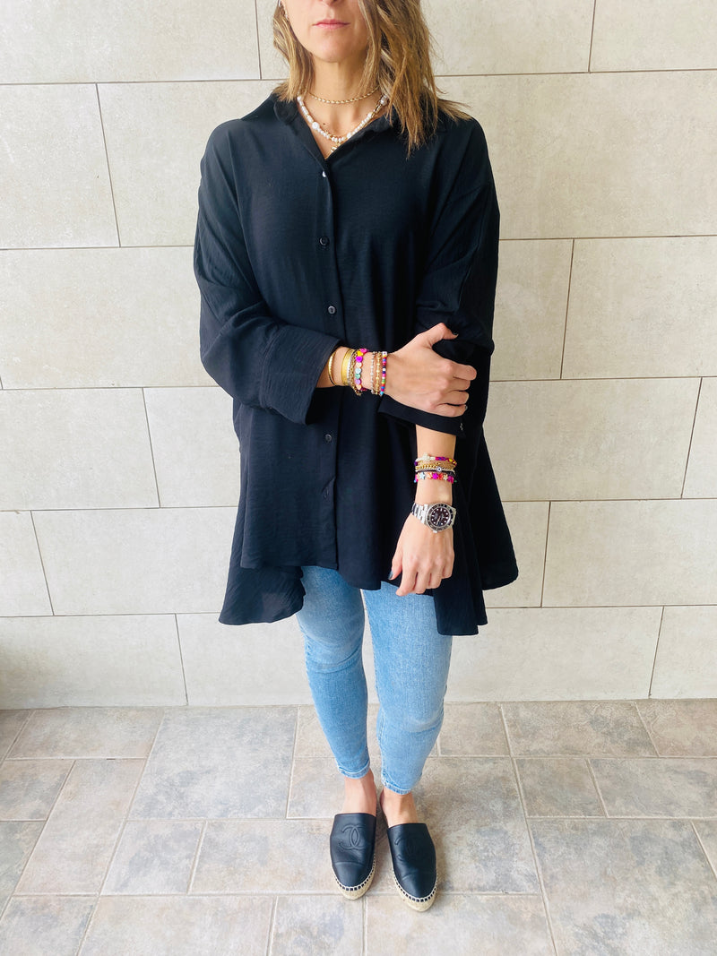 Black Fall Layering Shirt