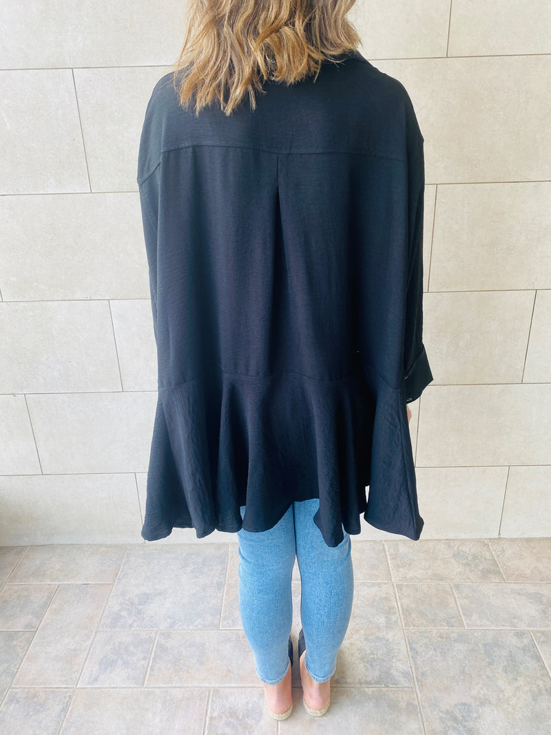 Black Fall Layering Shirt