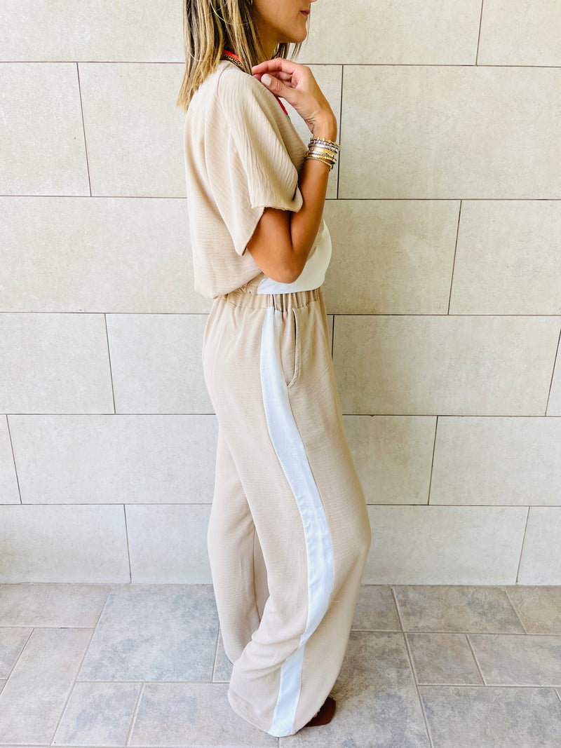 2 Piece Beige Lightweight Set