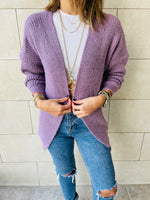 Lilac Basic Cardigan