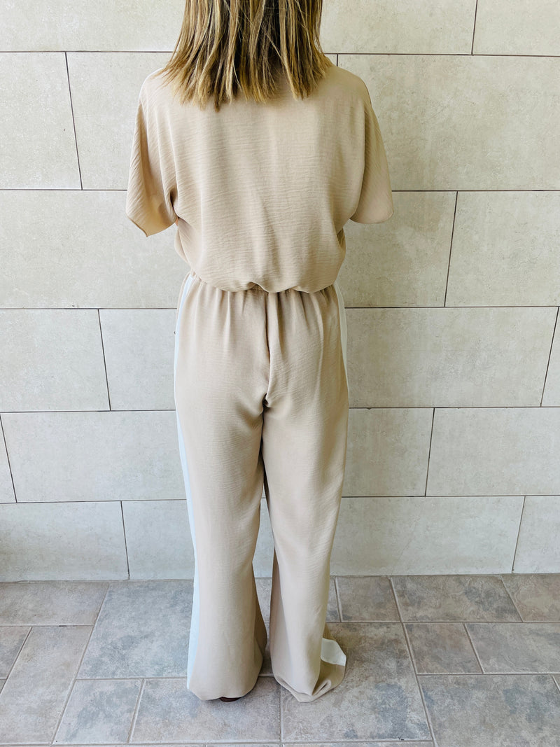 2 Piece Beige Lightweight Set