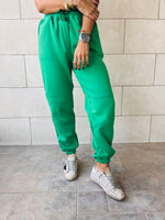 Green Fleece Line Jogger Sweats