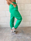 Green Fleece Line Jogger Sweats