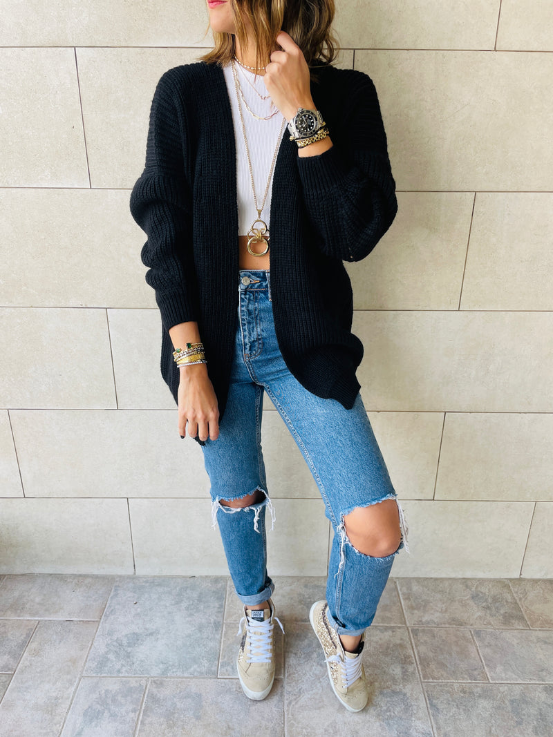Black Basic Cardigan