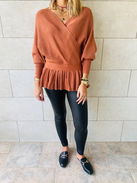 Coral Sophisticated Vee Knit