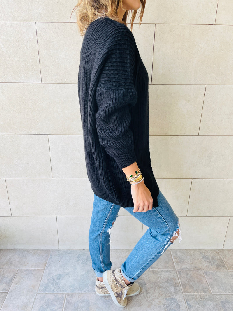 Black Basic Cardigan