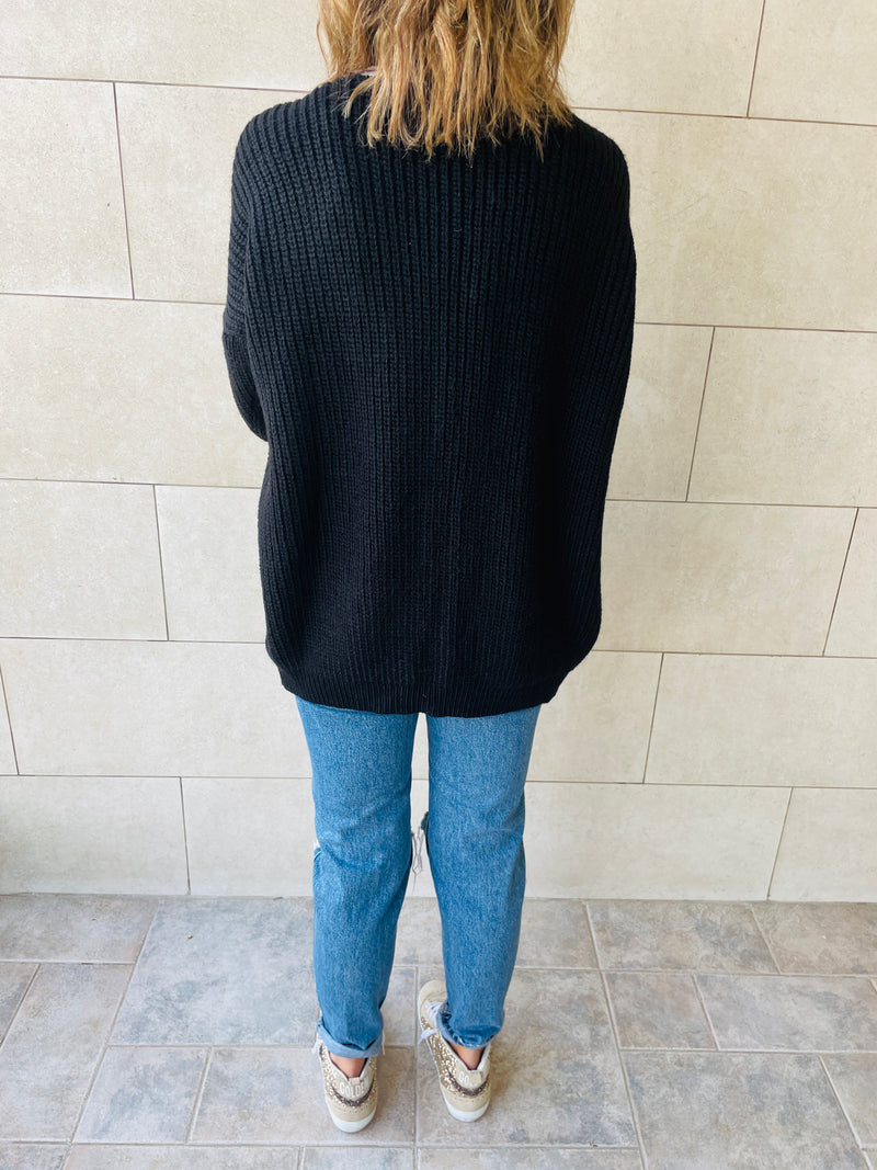 Black Basic Cardigan