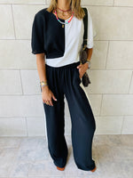 2 Piece Black Lightweight Set