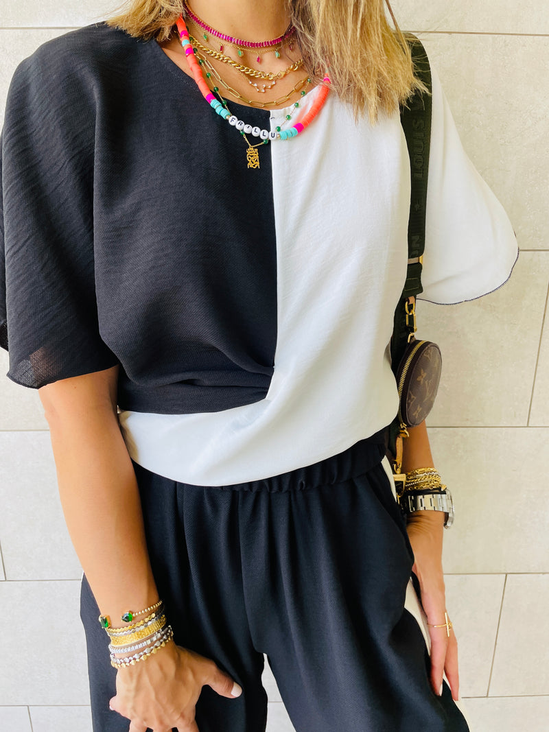 2 Piece Black Lightweight Set