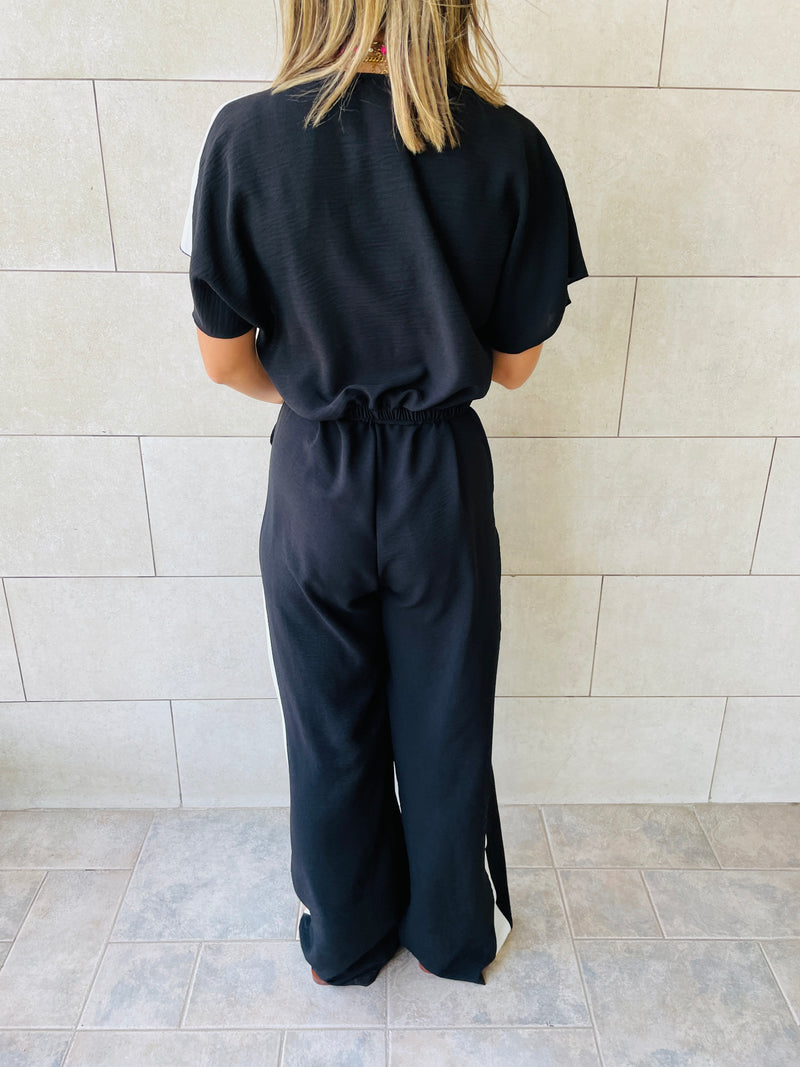 2 Piece Black Lightweight Set