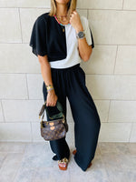 2 Piece Black Lightweight Set