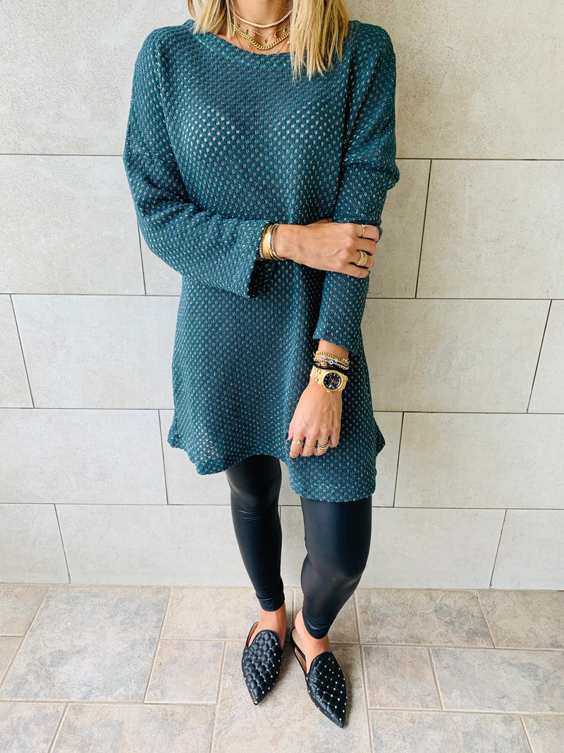 Teal Shine On Tunic