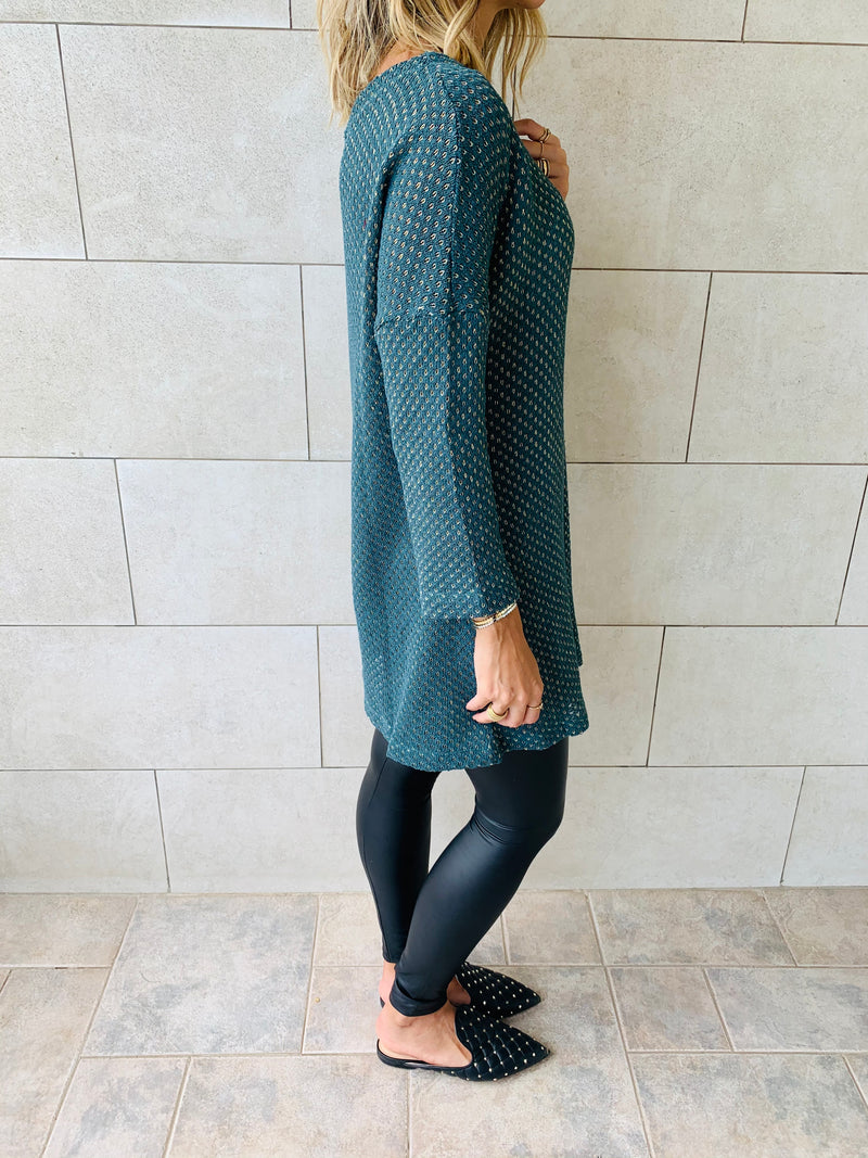 Teal Shine On Tunic