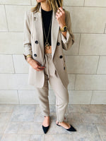 Beige Pants Suit Set