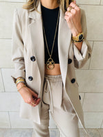Beige Pants Suit Set