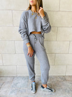 2 Piece Grey Knit Set