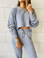 2 Piece Grey Knit Set