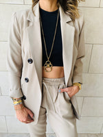 Beige Pants Suit Set