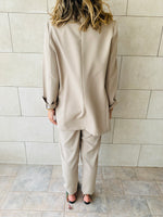 Beige Pants Suit Set