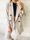 Beige Pants Suit Set
