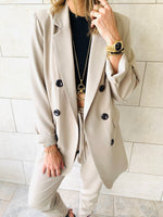 Beige Pants Suit Set