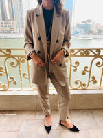 Beige Pants Suit Set