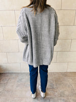 Grey Chunky Cardigan