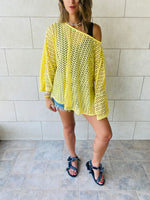 Yellow Luxe Mesh Coverup