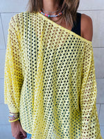 Yellow Luxe Mesh Coverup