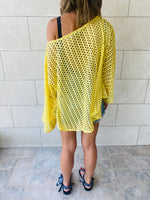 Yellow Luxe Mesh Coverup