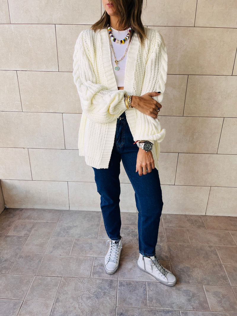 Ivory Chunky Cardigan